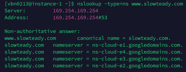 nslookup